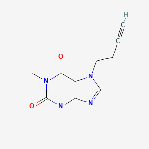 molecular formula C11H12N4O2 B14156760 Labeled 7-(3-butynyl)theophylline-3H CAS No. 66098-19-9