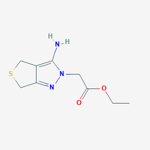 molecular formula C9H13N3O2S B1415677 ethyl (3-amino-4H-thieno[3,4-c]pyrazol-2(6H)-yl)acetate CAS No. 1105190-33-7