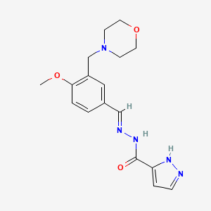 molecular formula C17H21N5O3 B14156783 N'-{(E)-[4-methoxy-3-(morpholin-4-ylmethyl)phenyl]methylidene}-1H-pyrazole-3-carbohydrazide 
