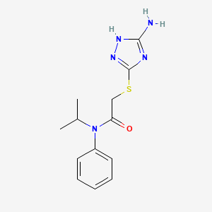 molecular formula C13H17N5OS B14156785 2-[(5-amino-4H-1,2,4-triazol-3-yl)sulfanyl]-N-phenyl-N-(propan-2-yl)acetamide CAS No. 326003-65-0
