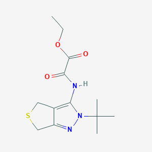 molecular formula C13H19N3O3S B1415680 ethyl [(2-tert-butyl-2,6-dihydro-4H-thieno[3,4-c]pyrazol-3-yl)amino](oxo)acetate CAS No. 1105189-85-2