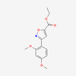 molecular formula C14H15NO5 B14156857 Ethyl 3-(2,4-dimethoxyphenyl)-1,2-oxazole-5-carboxylate CAS No. 377052-01-2