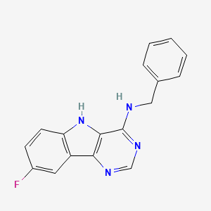 molecular formula C17H13FN4 B14156862 N-benzyl-8-fluoro-5H-pyrimido[5,4-b]indol-4-amine CAS No. 371943-10-1