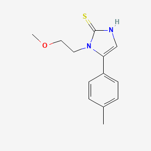 molecular formula C13H16N2OS B1415689 1-(2-甲氧基乙基)-5-(4-甲基苯基)-1H-咪唑-2-硫醇 CAS No. 1105189-06-7