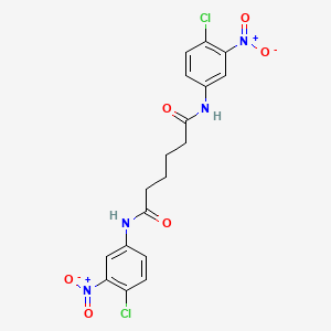 molecular formula C18H16Cl2N4O6 B14156891 N,N'-bis(4-chloro-3-nitrophenyl)hexanediamide CAS No. 316139-01-2
