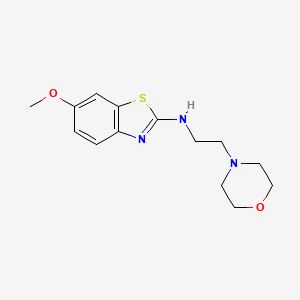 molecular formula C14H19N3O2S B1415694 6-methoxy-N-(2-morpholin-4-ylethyl)-1,3-benzothiazol-2-amine CAS No. 1105189-20-5