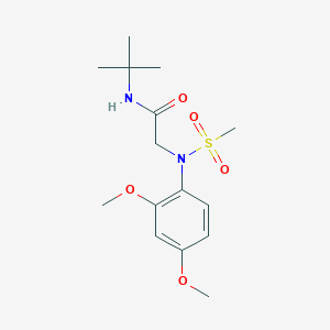molecular formula C15H24N2O5S B14156949 N-tert-butyl-N~2~-(2,4-dimethoxyphenyl)-N~2~-(methylsulfonyl)glycinamide CAS No. 491843-19-7