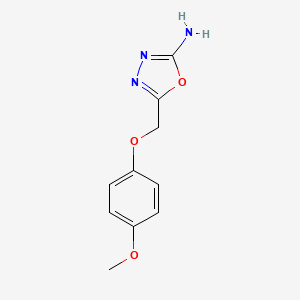 molecular formula C10H11N3O3 B1415695 5-[(4-Methoxyphenoxy)methyl]-1,3,4-oxadiazol-2-amine CAS No. 21520-95-6
