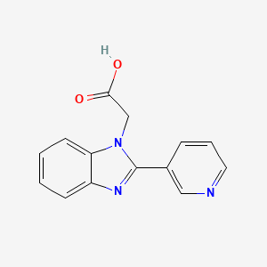 molecular formula C14H11N3O2 B1415696 (2-pyridin-3-yl-1H-benzimidazol-1-yl)acetic acid CAS No. 1097801-29-0