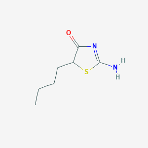 molecular formula C7H12N2OS B14156974 2-Amino-5-butyl-1,3-thiazol-4-one CAS No. 3805-18-3