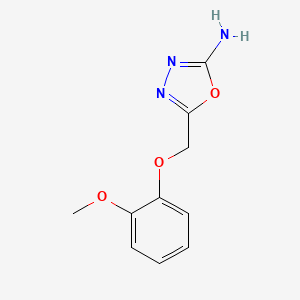 molecular formula C10H11N3O3 B1415704 5-[(2-Methoxyphenoxy)methyl]-1,3,4-oxadiazol-2-amine CAS No. 21520-94-5
