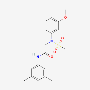 molecular formula C18H22N2O4S B14157040 N-(3,5-dimethylphenyl)-2-(3-methoxy-N-methylsulfonylanilino)acetamide CAS No. 425415-01-6