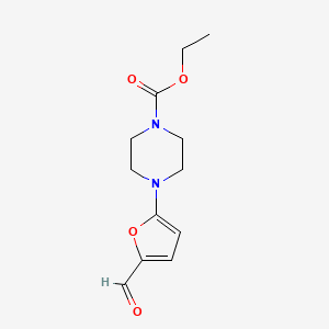 molecular formula C12H16N2O4 B1415705 Ethyl 4-(5-formyl-2-furyl)piperazine-1-carboxylate CAS No. 1175653-32-3
