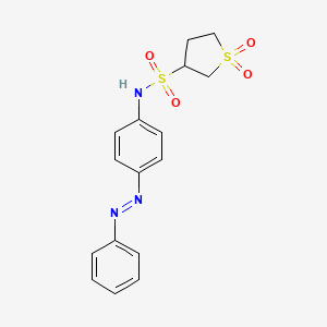 molecular formula C16H17N3O4S2 B14157076 N-{4-[(E)-phenyldiazenyl]phenyl}tetrahydrothiophene-3-sulfonamide 1,1-dioxide CAS No. 443781-92-8