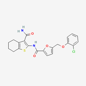molecular formula C21H19ClN2O4S B14157084 N-(3-carbamoyl-4,5,6,7-tetrahydro-1-benzothiophen-2-yl)-5-[(2-chlorophenoxy)methyl]furan-2-carboxamide CAS No. 514800-79-4