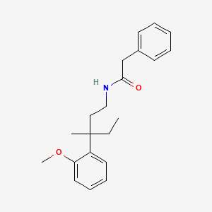 molecular formula C21H27NO2 B14157107 N-[3-(2-methoxyphenyl)-3-methylpentyl]-2-phenylacetamide CAS No. 893687-67-7