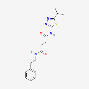 molecular formula C17H22N4O2S B14157173 N-(5-Isopropyl-[1,3,4]thiadiazol-2-yl)-N'-phenethyl-succinamide CAS No. 714938-76-8