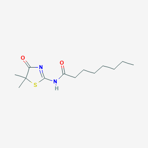molecular formula C13H22N2O2S B14157216 N-(5,5-dimethyl-4-oxo-1,3-thiazol-2-yl)octanamide CAS No. 714256-87-8