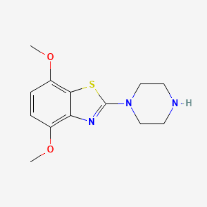 molecular formula C13H17N3O2S B1415723 4,7-Dimethoxy-2-piperazin-1-yl-1,3-benzothiazole CAS No. 1105194-52-2