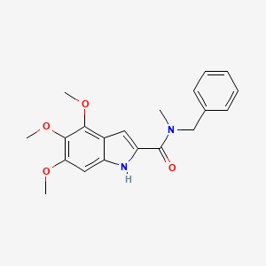molecular formula C20H22N2O4 B14157231 N-benzyl-4,5,6-trimethoxy-N-methyl-1H-indole-2-carboxamide CAS No. 902029-28-1