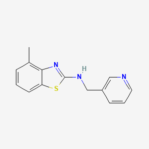 molecular formula C14H13N3S B1415724 4-甲基-N-(吡啶-3-基甲基)-1,3-苯并噻唑-2-胺 CAS No. 1105191-71-6