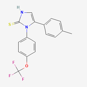molecular formula C17H13F3N2OS B1415725 5-(4-methylphenyl)-1-[4-(trifluoromethoxy)phenyl]-1H-imidazole-2-thiol CAS No. 1105188-99-5