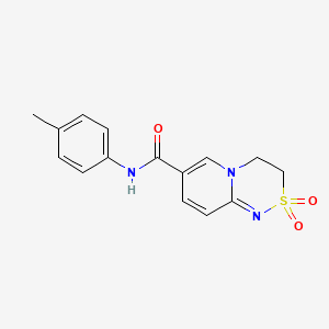 molecular formula C15H15N3O3S B14157259 N-(4-methylphenyl)-2,2-dioxo-3,4-dihydropyrido[2,1-c][1,2,4]thiadiazine-7-carboxamide CAS No. 851115-65-6