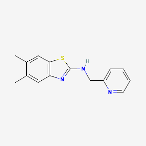molecular formula C15H15N3S B1415728 5,6-dimethyl-N-(pyridin-2-ylmethyl)-1,3-benzothiazol-2-amine CAS No. 1105191-66-9