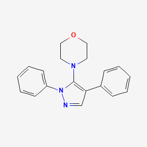 molecular formula C19H19N3O B14157284 Morpholine, 4-(1,4-diphenyl-1H-pyrazol-5-yl)- CAS No. 88743-50-4