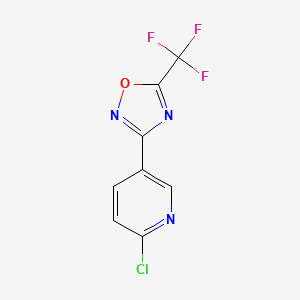 molecular formula C8H3ClF3N3O B1415729 2-Chloro-5-[5-(trifluoromethyl)-1,2,4-oxadiazol-3-yl]pyridine CAS No. 1105193-32-5