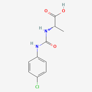 molecular formula C10H11ClN2O3 B14157325 N-[(4-chlorophenyl)carbamoyl]-L-alanine CAS No. 185333-13-5