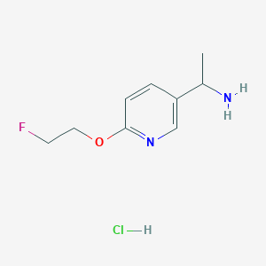 molecular formula C9H14ClFN2O B1415735 1-[6-(2-Fluoroethoxy)-pyridin-3-yl]-ethylamine hydrochloride CAS No. 2197057-26-2