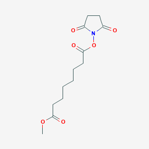 molecular formula C13H19NO6 B1415736 Octanedioic acid 2,5-dioxo-yrrolidin-1-yl ester methyl ester CAS No. 1609637-03-7