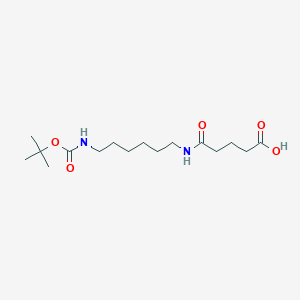 molecular formula C16H30N2O5 B1415738 Pentanoic acid, 5-[[6-[[(1,1-dimethylethoxy)carbonyl]amino]hexyl]amino]-5-oxo- CAS No. 1456806-42-0