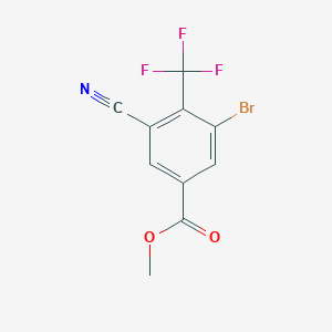 molecular formula C10H5BrF3NO2 B1415740 Methyl 3-bromo-5-cyano-4-(trifluoromethyl)benzoate CAS No. 1807024-17-4