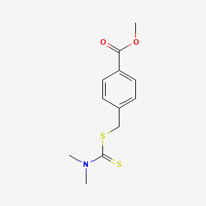 molecular formula C12H15NO2S2 B14157406 Methyl 4-(((dimethylcarbamothioyl)thio)methyl)ben CAS No. 324544-88-9