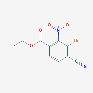 molecular formula C10H7BrN2O4 B1415743 Ethyl 3-bromo-4-cyano-2-nitrobenzoate CAS No. 1804403-57-3