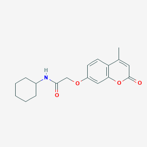 molecular formula C18H21NO4 B14157443 N-cyclohexyl-2-(4-methyl-2-oxochromen-7-yl)oxyacetamide CAS No. 300814-09-9
