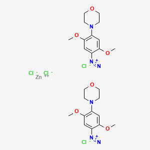 molecular formula C24H32Cl4N6O6Zn B14157445 zinc;2,5-dimethoxy-4-morpholin-4-ylbenzenediazonium;tetrachloride CAS No. 52593-56-3