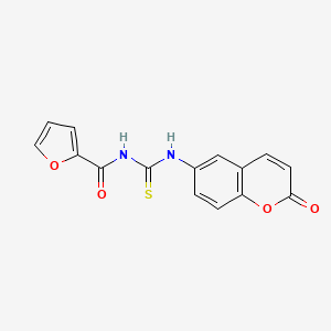 molecular formula C15H10N2O4S B14157670 N-[(2-oxochromen-6-yl)carbamothioyl]furan-2-carboxamide CAS No. 844830-85-9