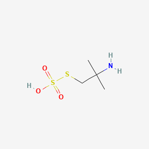 molecular formula C4H11NO3S2 B14157673 Thiosulfuric acid, S-(2-amino-2-methylpropyl) ester CAS No. 4039-24-1