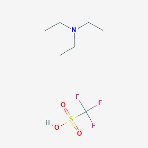 molecular formula C7H16F3NO3S B14157686 Triethylamine salt of trifluoromethanesulfonic acid CAS No. 646-58-2