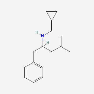 molecular formula C16H23N B14157742 N-(cyclopropylmethyl)-4-methyl-1-phenylpent-4-en-2-amine CAS No. 37092-85-6