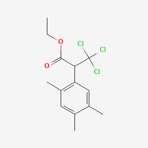 molecular formula C14H17Cl3O2 B14157804 Ethyl 3,3,3-trichloro-2-(2,4,5-trimethylphenyl)propanoate CAS No. 88858-99-5