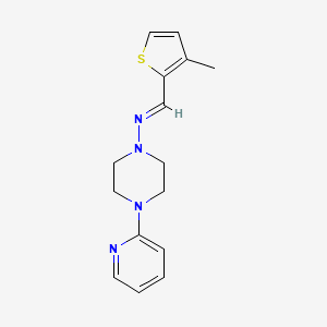 molecular formula C15H18N4S B14157807 N-[(E)-(3-methylthiophen-2-yl)methylidene]-4-(pyridin-2-yl)piperazin-1-amine 