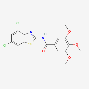 molecular formula C17H14Cl2N2O4S B14157810 N-(4,6-dichlorobenzo[d]thiazol-2-yl)-3,4,5-trimethoxybenzamide CAS No. 912762-72-2