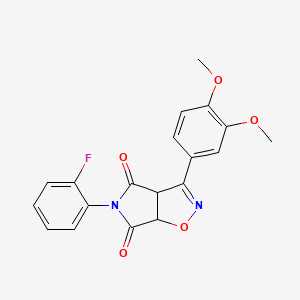 molecular formula C19H15FN2O5 B14157845 3-(3,4-dimethoxyphenyl)-5-(2-fluorophenyl)-3aH-pyrrolo[3,4-d][1,2]oxazole-4,6(5H,6aH)-dione CAS No. 890095-36-0