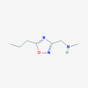 molecular formula C7H13N3O B1415785 N-Methyl-1-(5-propyl-1,2,4-oxadiazol-3-YL)methanamine CAS No. 915922-63-3