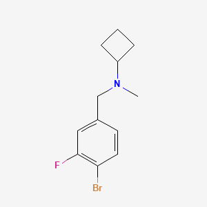 molecular formula C12H15BrFN B1415786 N-[(4-bromo-3-fluorophenyl)methyl]-N-methylcyclobutanamine CAS No. 2151672-73-8