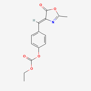 molecular formula C14H13NO5 B14157864 ethyl [4-[(Z)-(2-methyl-5-oxo-1,3-oxazol-4-ylidene)methyl]phenyl] carbonate CAS No. 377059-55-7